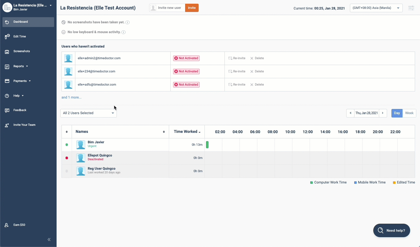 multiple Time Doctor companies - img 1